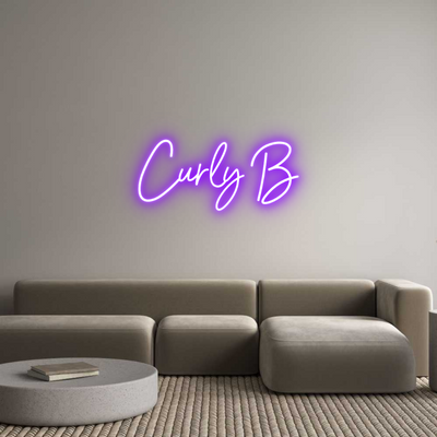 Custom Neon: Curly B