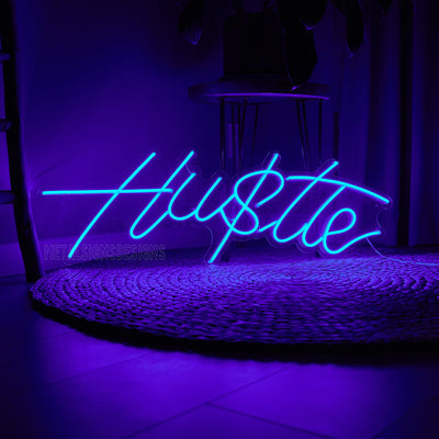 "HUSTLE" LED Neonschild
