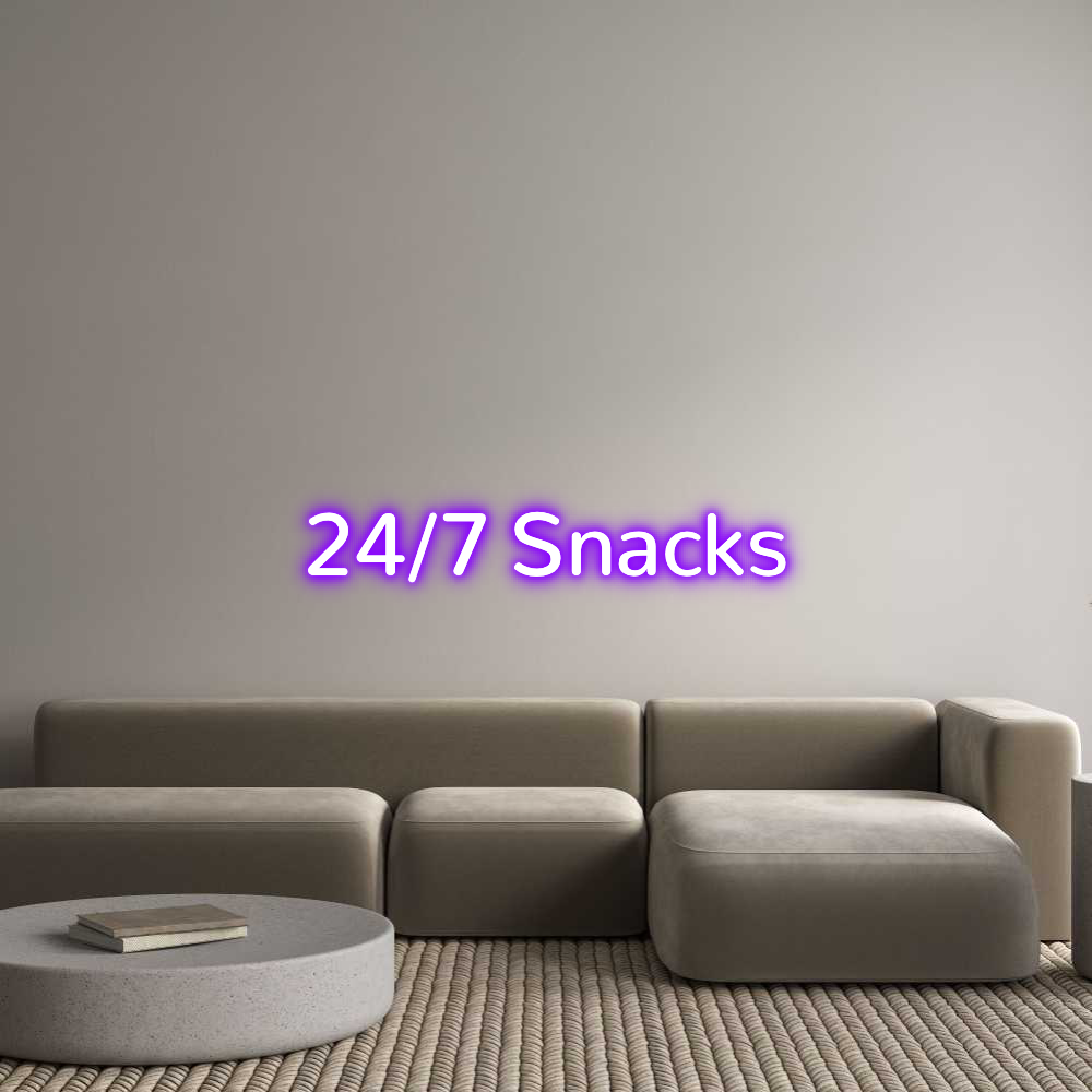Custom Neon: 24/7 Snacks