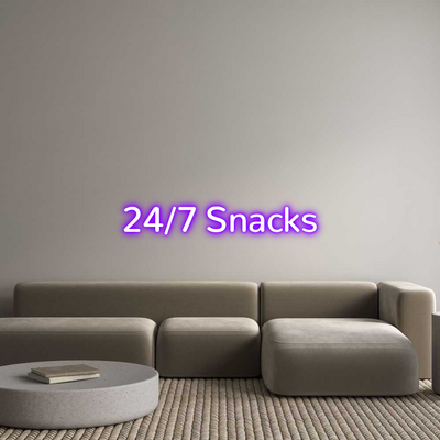 Custom Neon: 24/7 Snacks