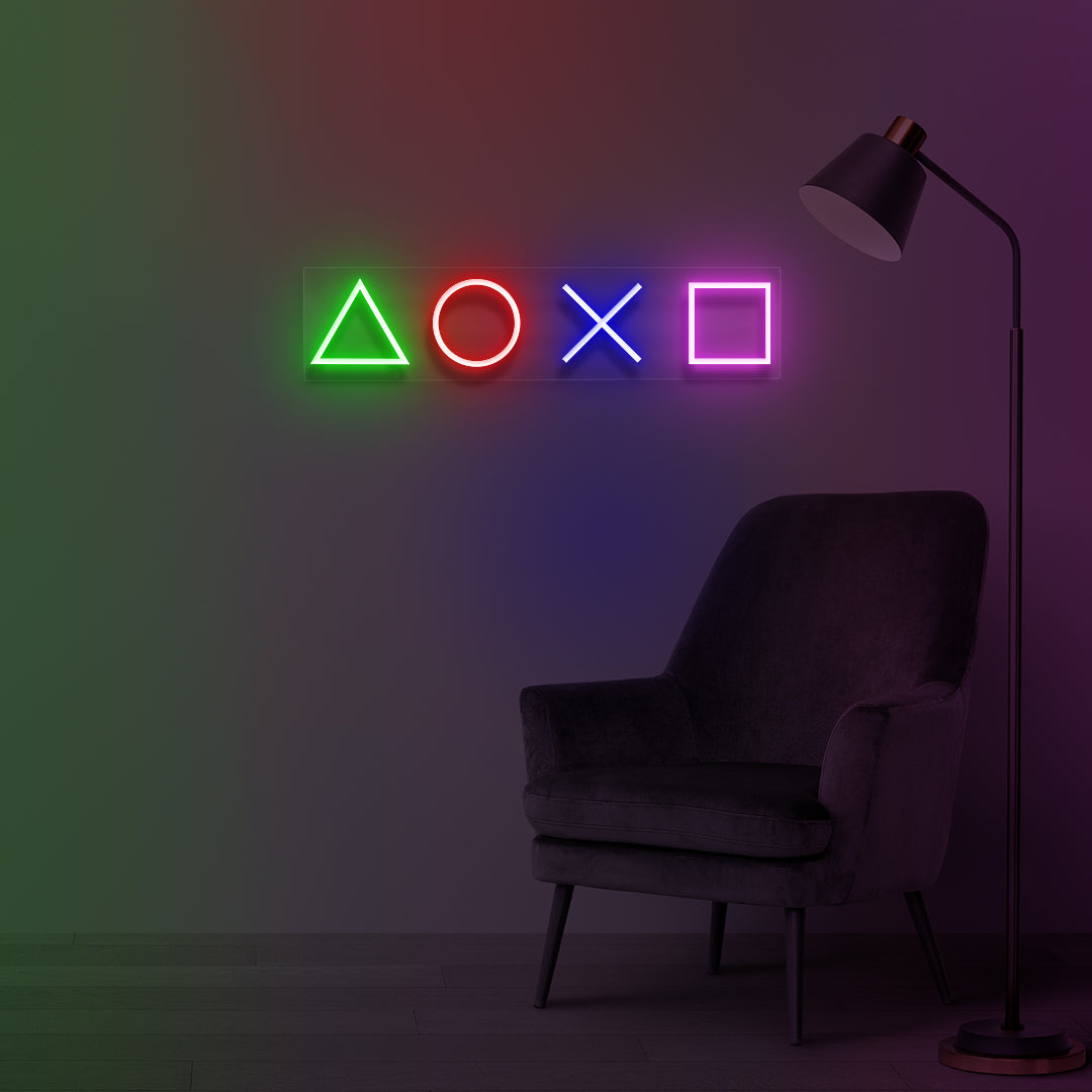"Gaming Symbols" LED Neonschild