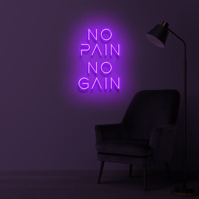 "NO PAIN NO GAIN" LED Neonschild
