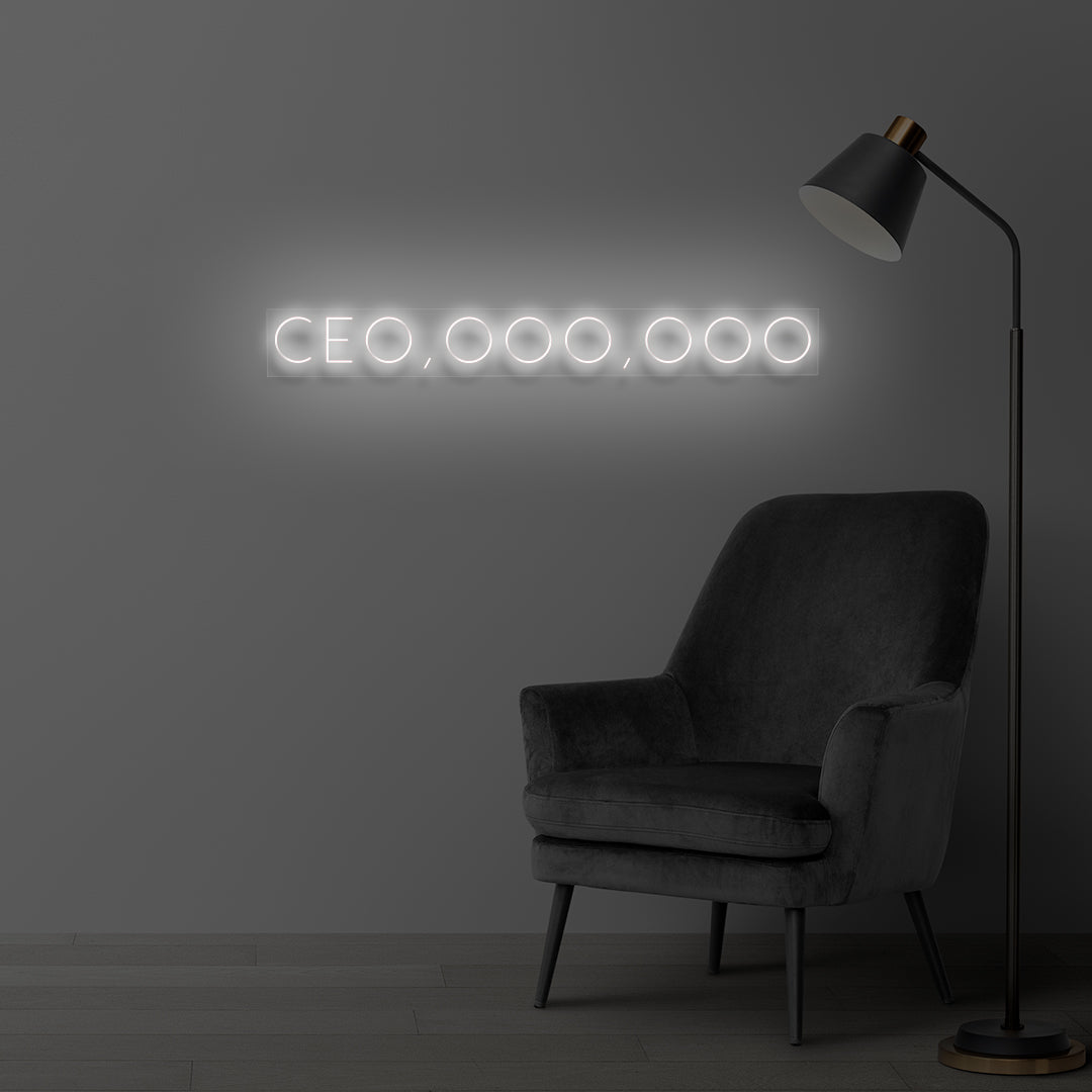 "CEO" LED neon sign