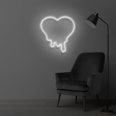 "Melted Heart" Led neon sign