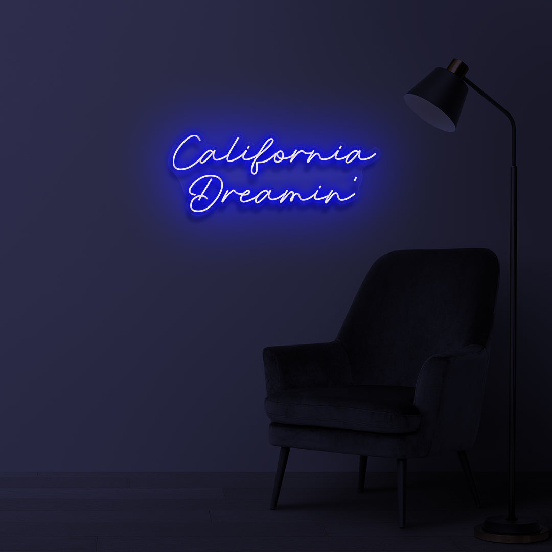 "CALIFORNIA DREAMIN'" LED Neonschild