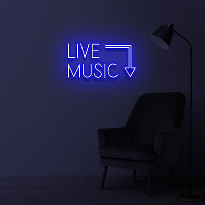 "Live Music here" Led neon sign