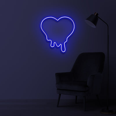"MELTED HEART" LED Neonschild
