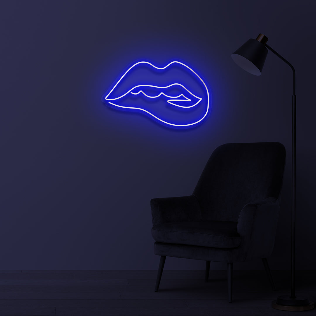 "HORNY LIPS" LED Neonschild