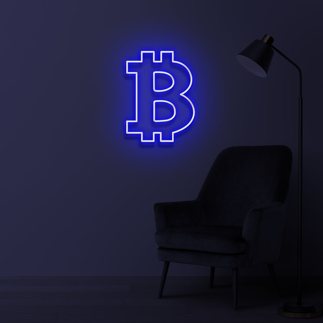 "Bitcoin" LED neon sign