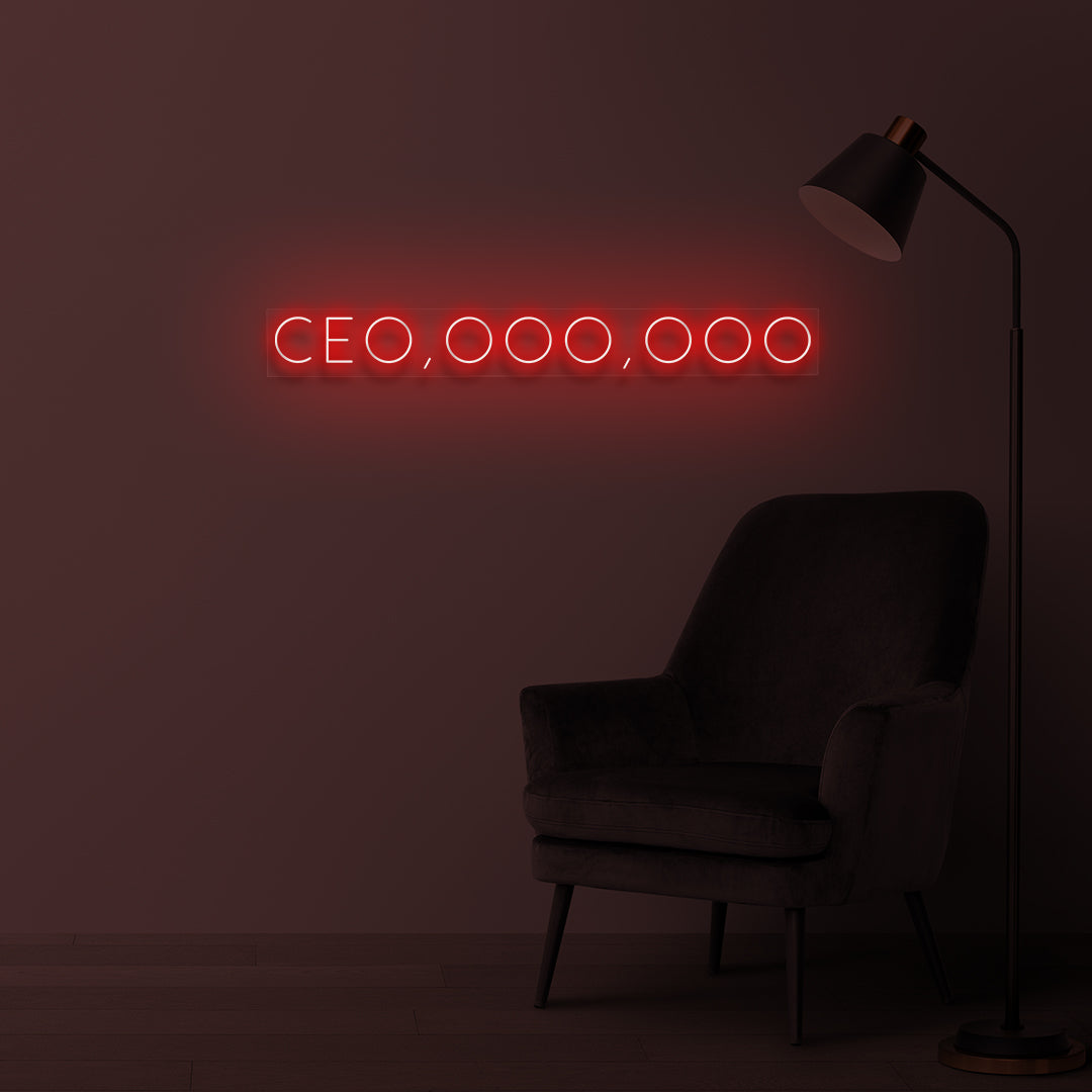 "CEO" LED neon sign