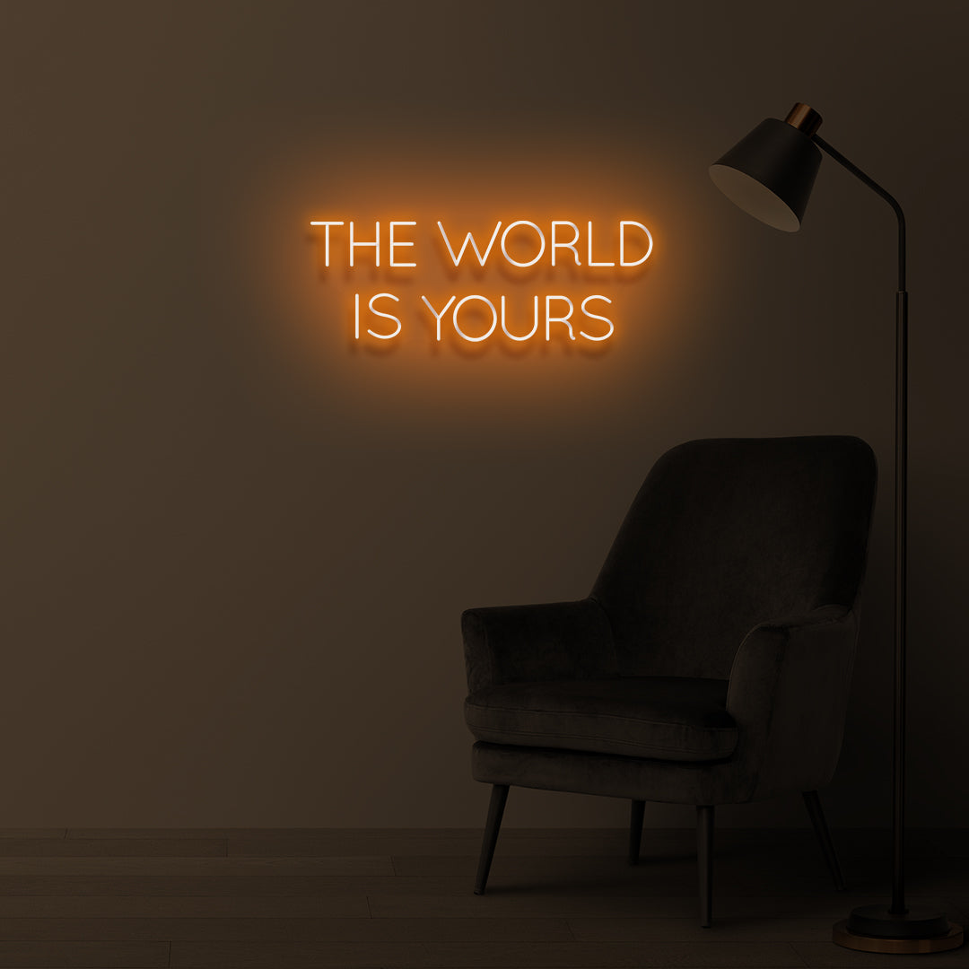"THE WORLD IS YOURS" LED Neonschild