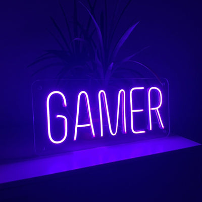 "GAMER" Neonschild / Box