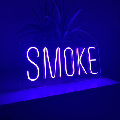 "Smoke" neon sign / box